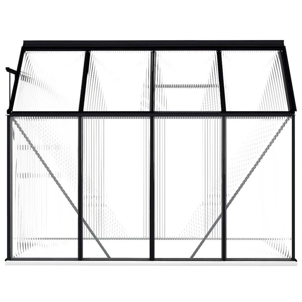 Alt View 1. vidaXL - vidaXL Greenhouse Anthracite and transparent Aluminum and polycarbonate - Anthracite.