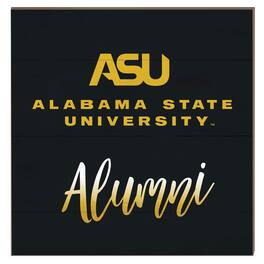 Jardine - Alabama State Hornets 10" x 10" Alumni Plaque - Black