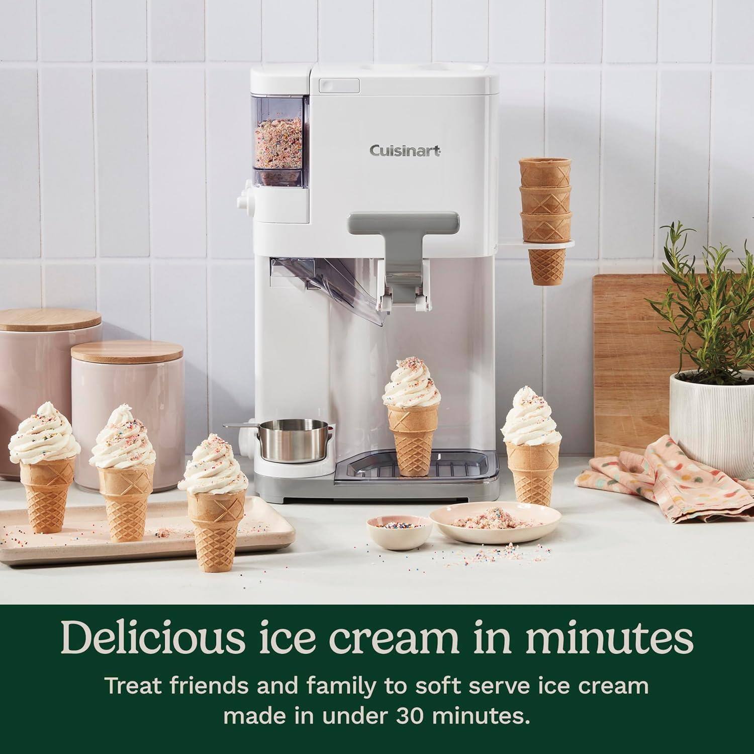 Delicious ice cream in minutes

Treat friends and family to soft serve ice cream made in under 30 minutes.