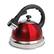 Front. Mr. Coffee - Mr Coffee Claredale 2.2 Quart Stainless Steel Whistling Tea Kettle in Red with Nylon Handle - Red.