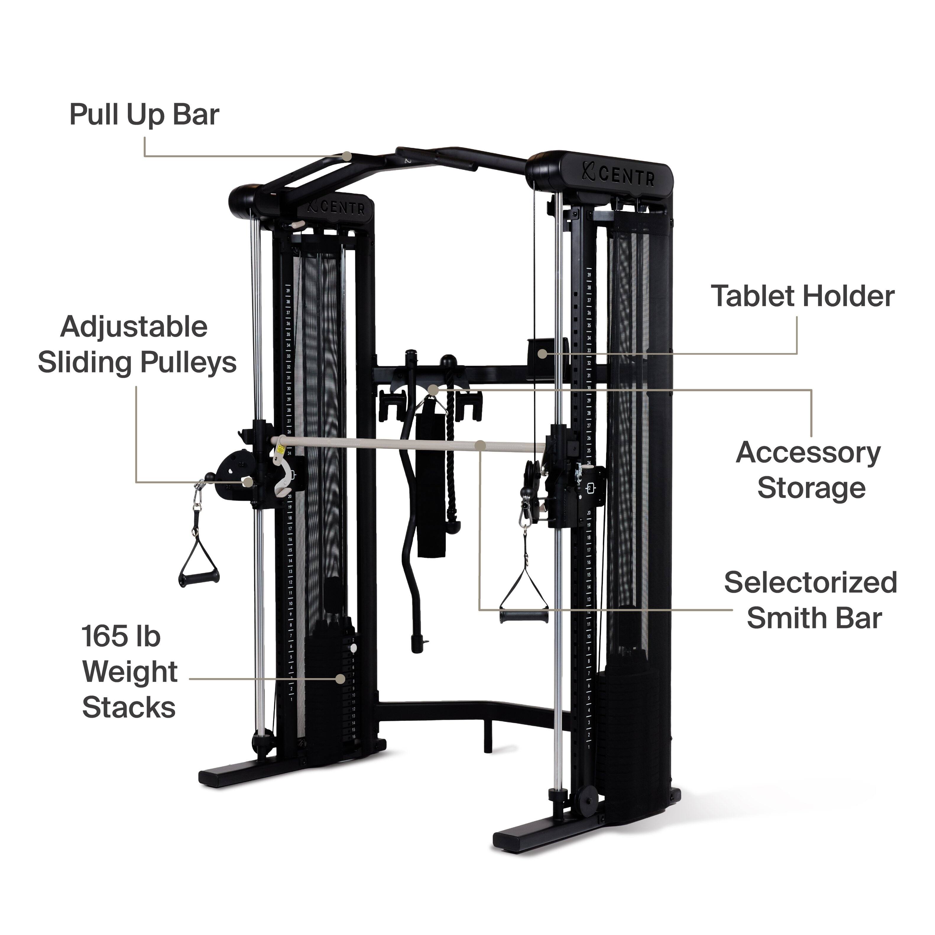 Left. Centr - Centr 3 Home Gym - Black.
