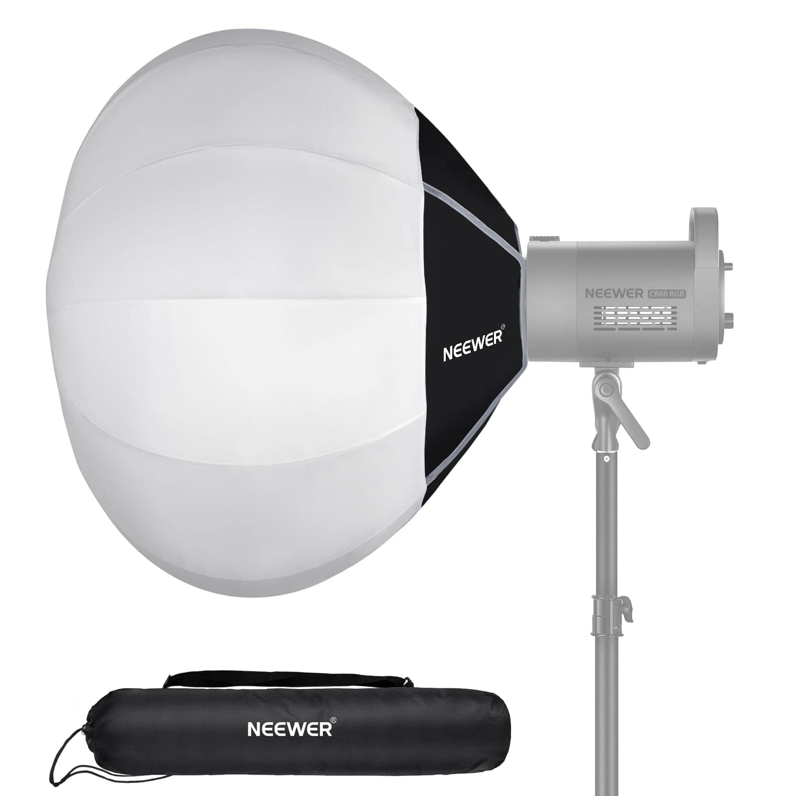 Neewer - 26" Lantern Softbox with Bowens Mount - 360° Quick-Release Diffuser for RGB & LED Video Lights