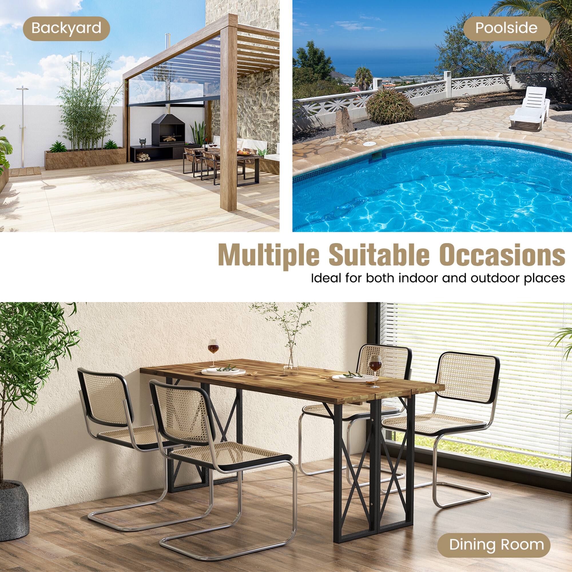 Backyard Poolside Multiple Suitable Occasions Ideal for both indoor and outdoor places Dining Room