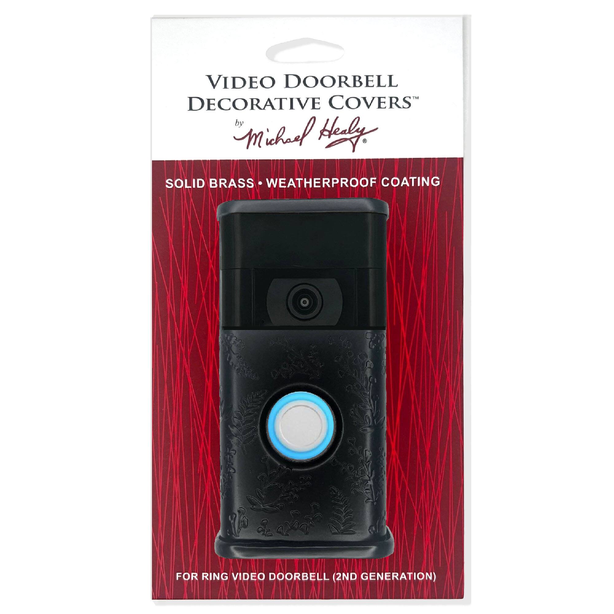 VIDEO DOORBELL DECORATIVE COVERS  
by Michael Healy  

SOLID BRASS • WEATHERPROOF COATING  

FOR RING VIDEO DOORBELL (2ND GENERATION)