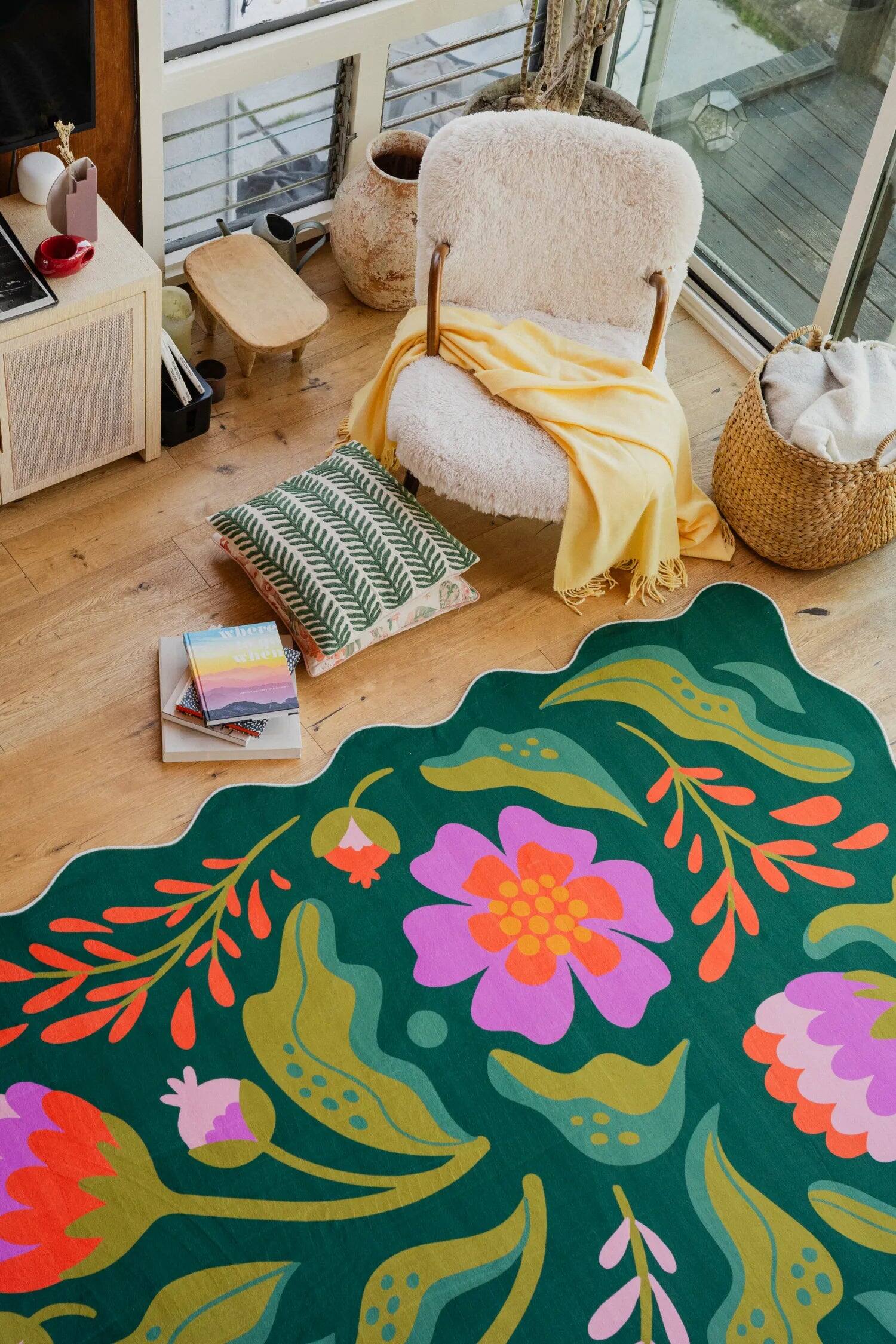 Lanyspace 7'x10' Area Rug, Washable Rugs, Non Slip and Tear Resistant ...