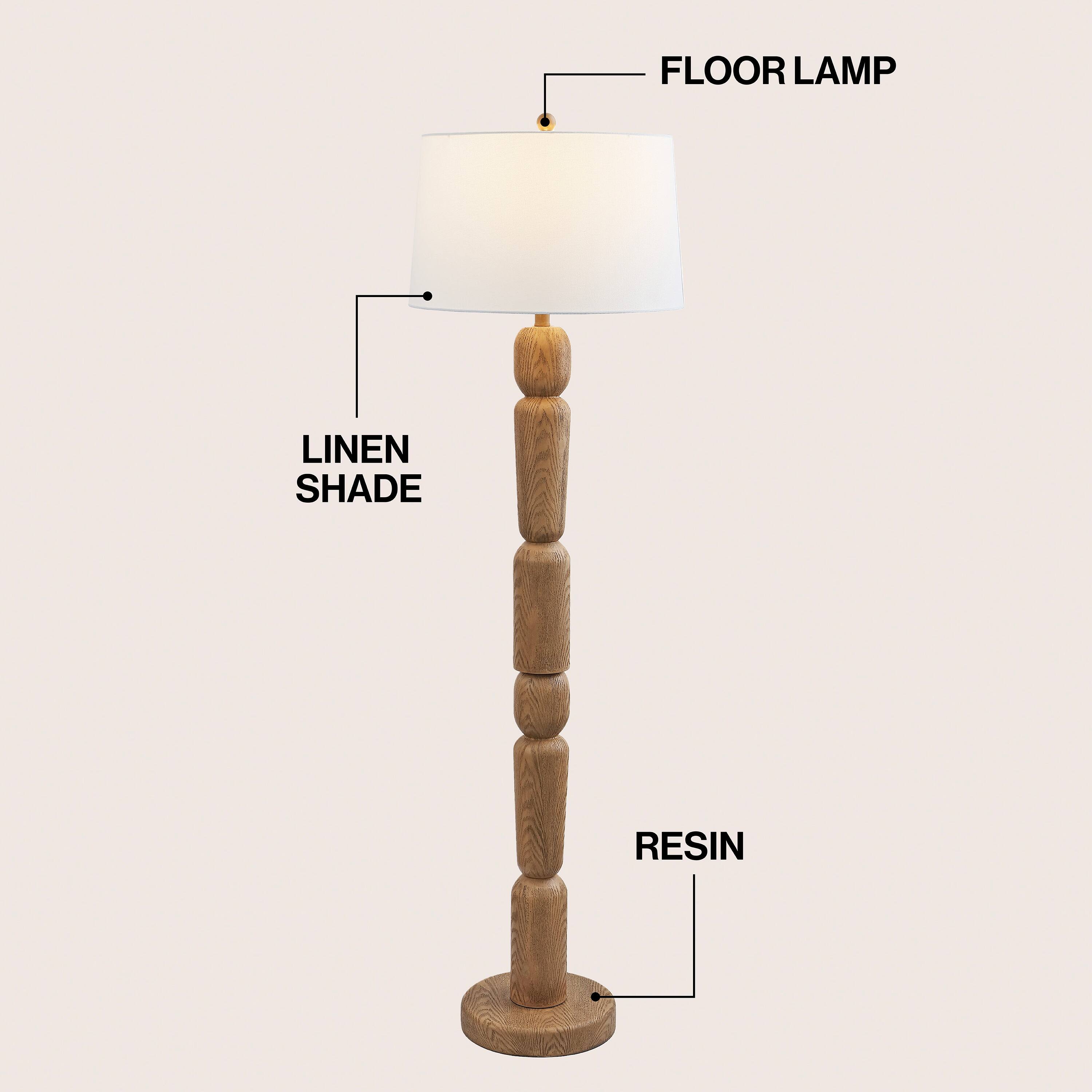 FLOOR LAMP  
LINEN SHADE  
RESIN