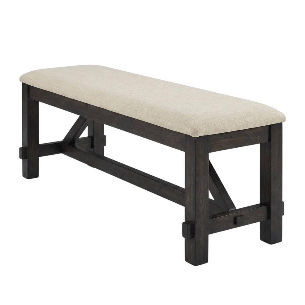 Front. Crosley Furniture - Hayden Dining Bench - Slate.