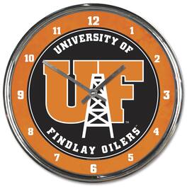 WinCraft - Findlay Oilers Chrome Wall Clock - Multicolor