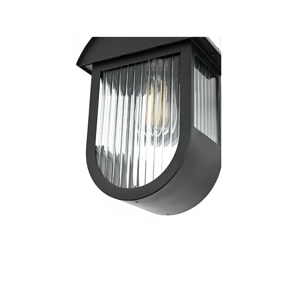 Alt View 2. Elegant Lighting - Albert 7 inch Outdoor Pendant in Black - Black.