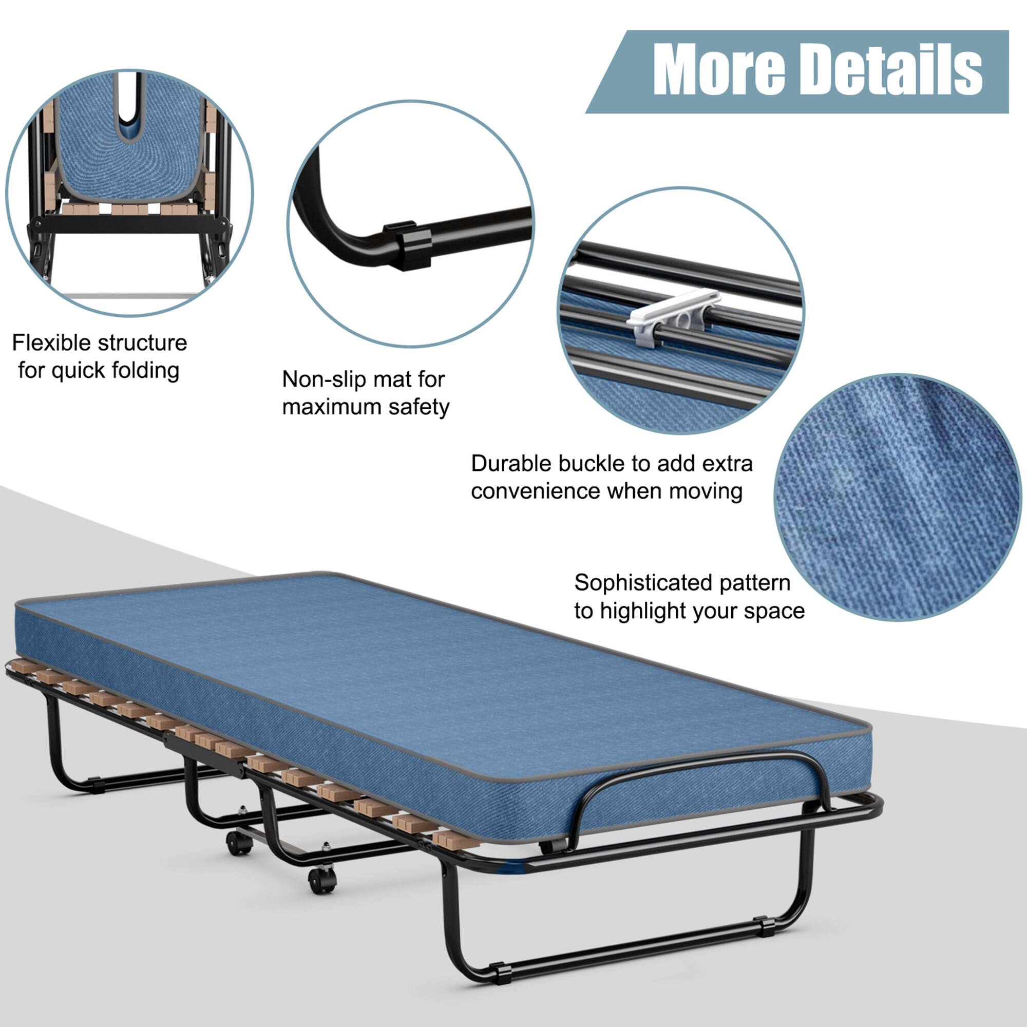 More Details

- Flexible structure for quick folding
- Non-slip mat for maximum safety
- Durable buckle to add extra convenience when moving
- Sophisticated pattern to highlight your space