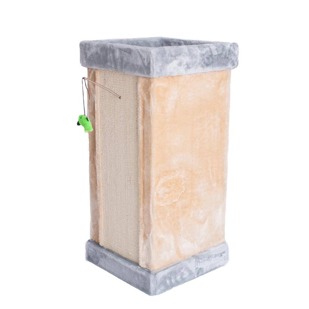 Alt View 4. Armarkat - Double Condo Real Wood Cat House With Sratching Carpet For Cats Kitty Enjoyment - Beige.