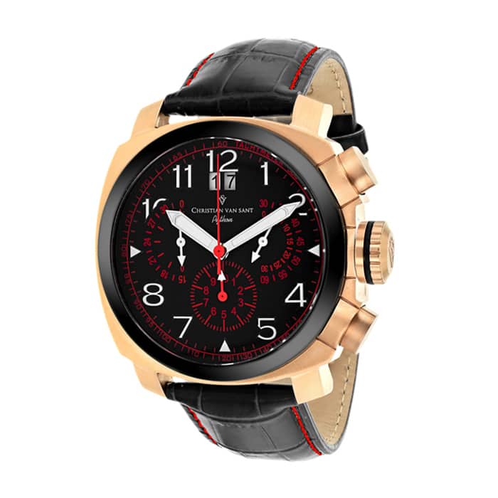 Christian Van Sant - Men's Grand Python - Swiss parts quartz Watch - Black