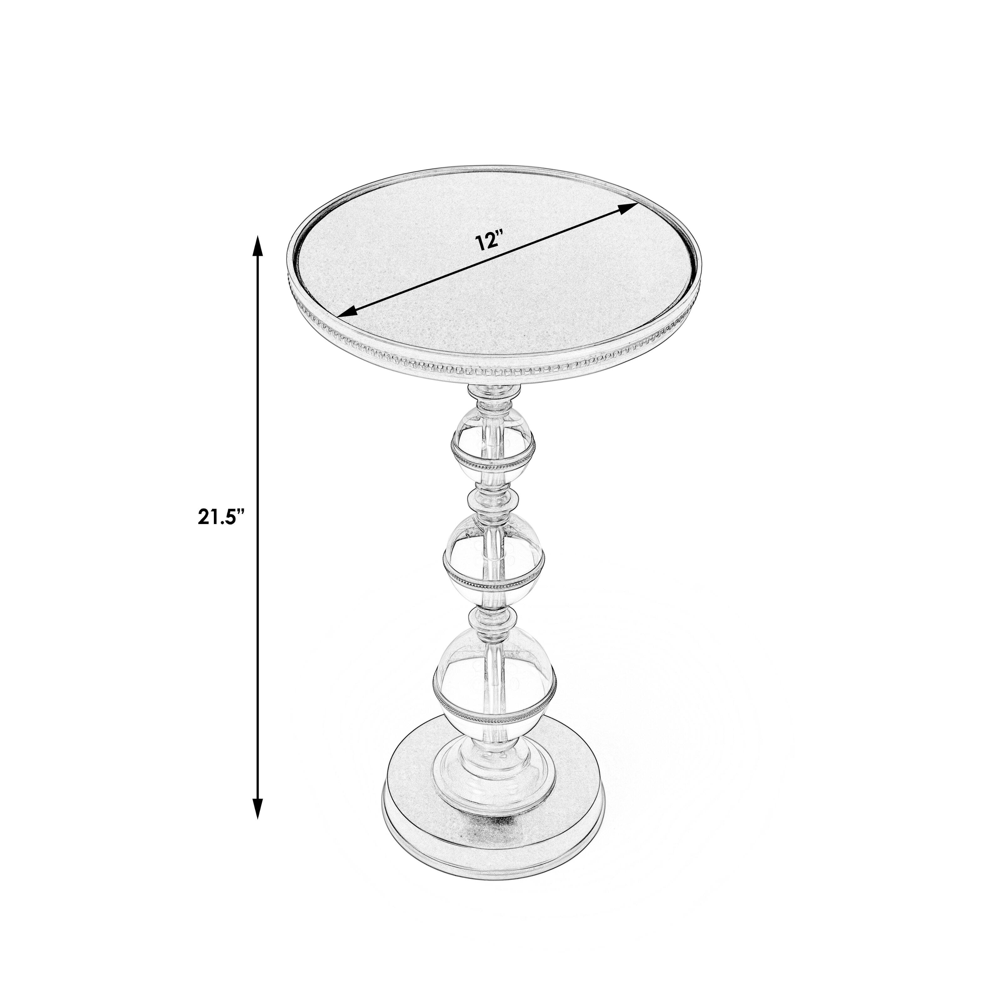Butler Specialty Forella 12 in. W Round Granite, Acrylic and Iron ...