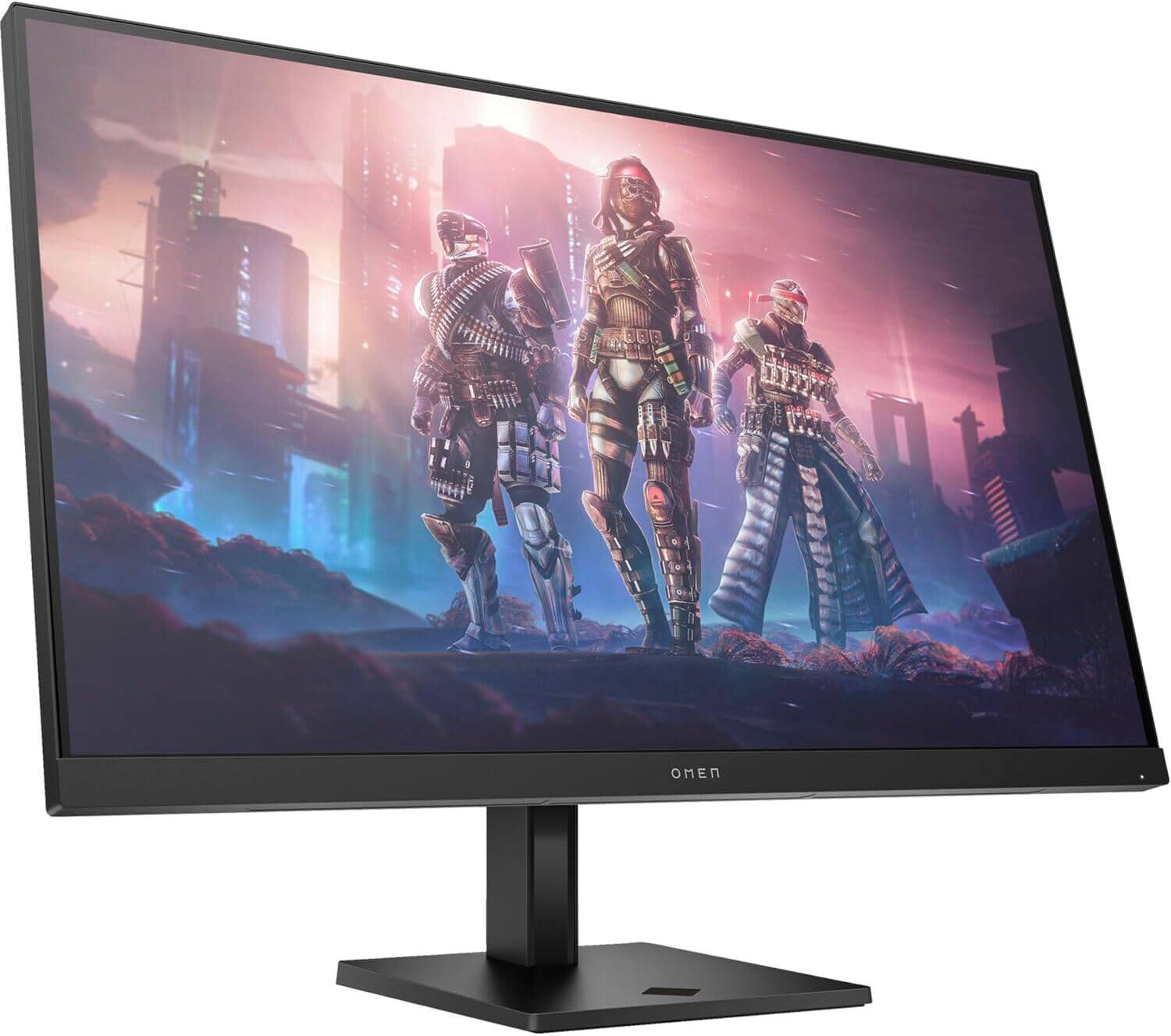 Angle. HP - HP OMEN 32" QHD IPS Monitor with 1ms Response Time, Anti-Glare, Flicker Free, VESA Mount, HDMI & DKZ Hub, Black 2 Pack - Black.