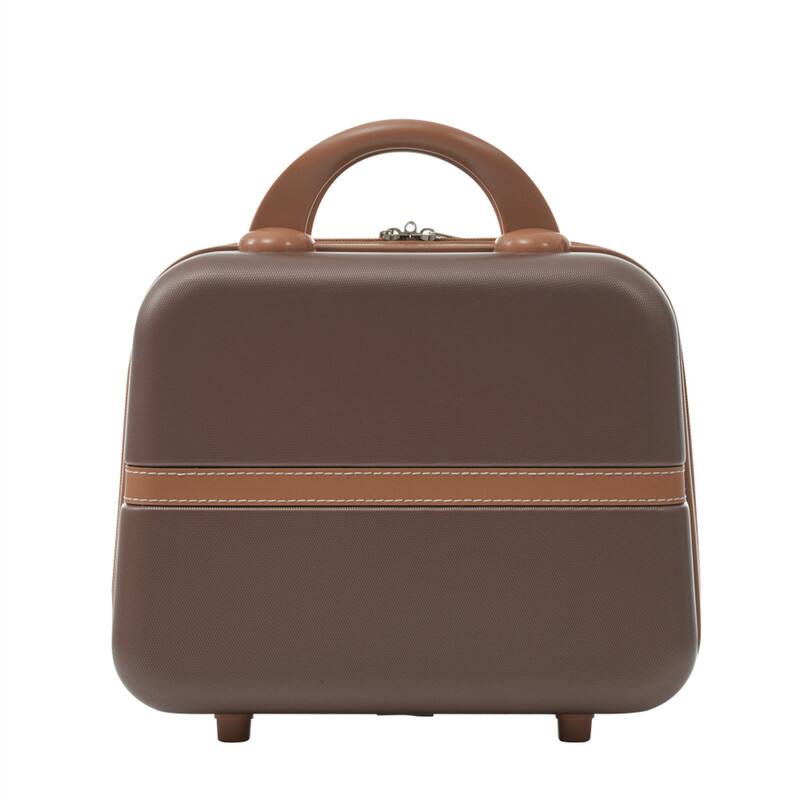 Alt View 7. HTUTWOO - Hardshell Luggage Sets 3 Pieces - 20"+24" Luggages and Cosmetic Case, Spinner Suitcase with TSA Lock, Lightweight - Brown.