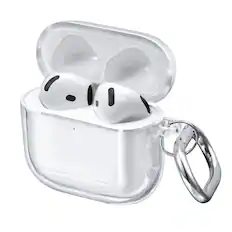 Front. Vena - For Apple Airpods 4 Case Cover, Airpods Case 4 TPU Airpod Case 4th Generation Supports Wireless Charging, Clear - Clear.