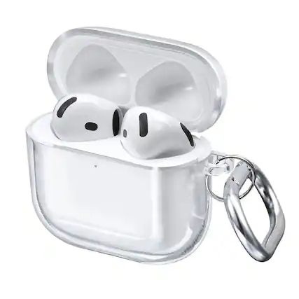 Front. Vena - For Apple Airpods 4 Case Cover, Airpods Case 4 TPU Airpod Case 4th Generation Supports Wireless Charging, Clear - Clear.