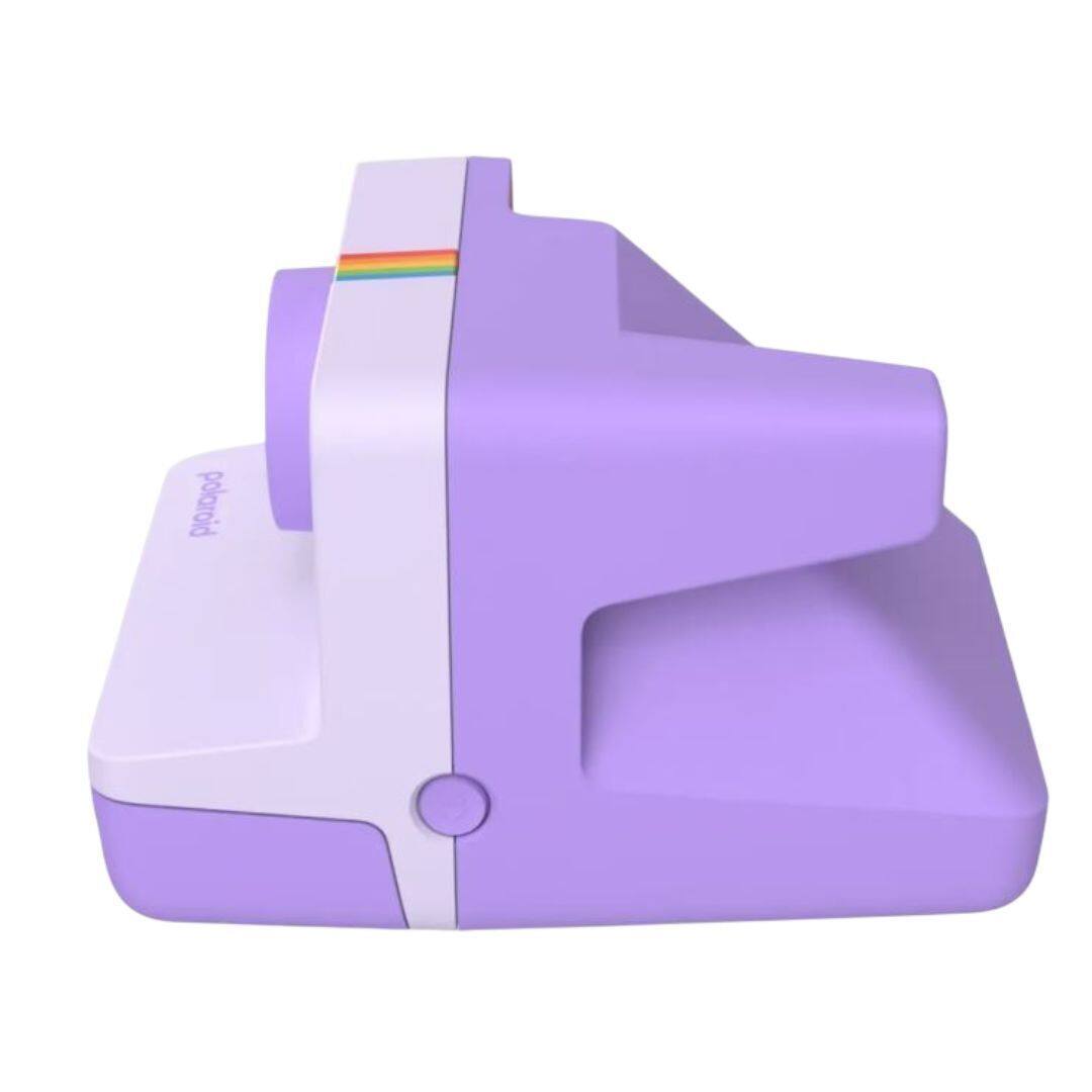 Left. Polaroid Originals - Now Generation 2 i Type Purple Instant Camera with Analog Design.
