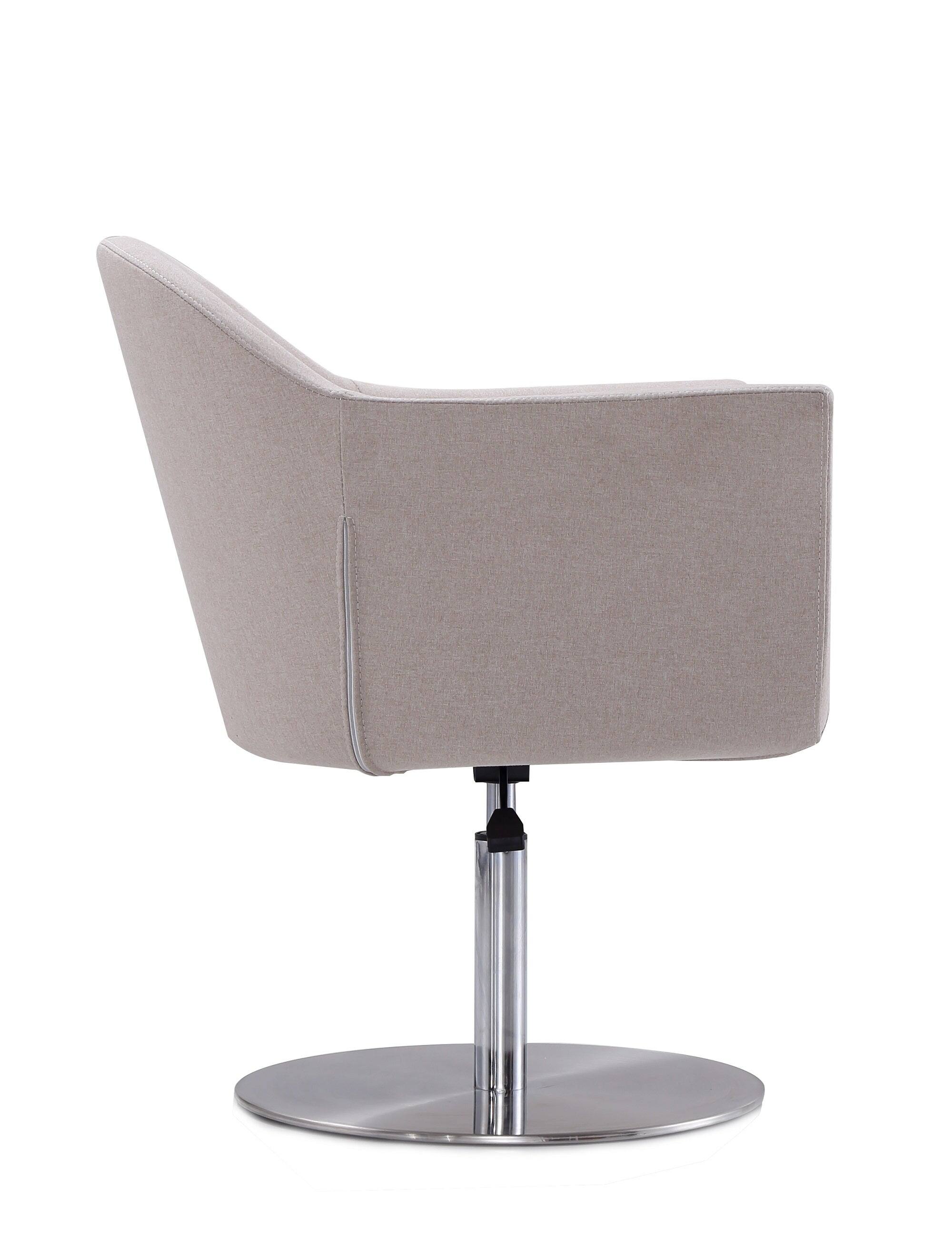 Alt View 1. Manhattan Comfort - Voyager Modern Woven Blend Swivel Lounge Chair - Barley.