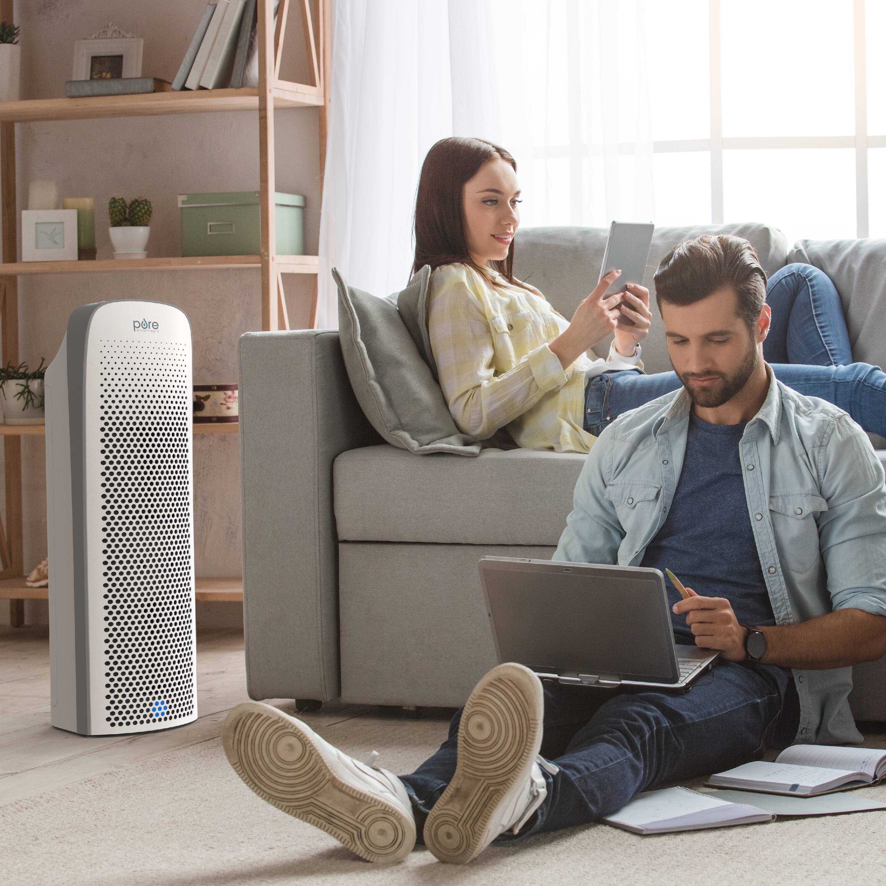 Alt View 16. Pure Enrichment - PureZone™ 190 Sq. Ft 4-in-1 Air Purifier - White.