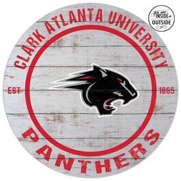 Jardine - Clark Atlanta University Panthers 20'' x 20'' Indoor/Outdoor Weathered Circle Sign - Black