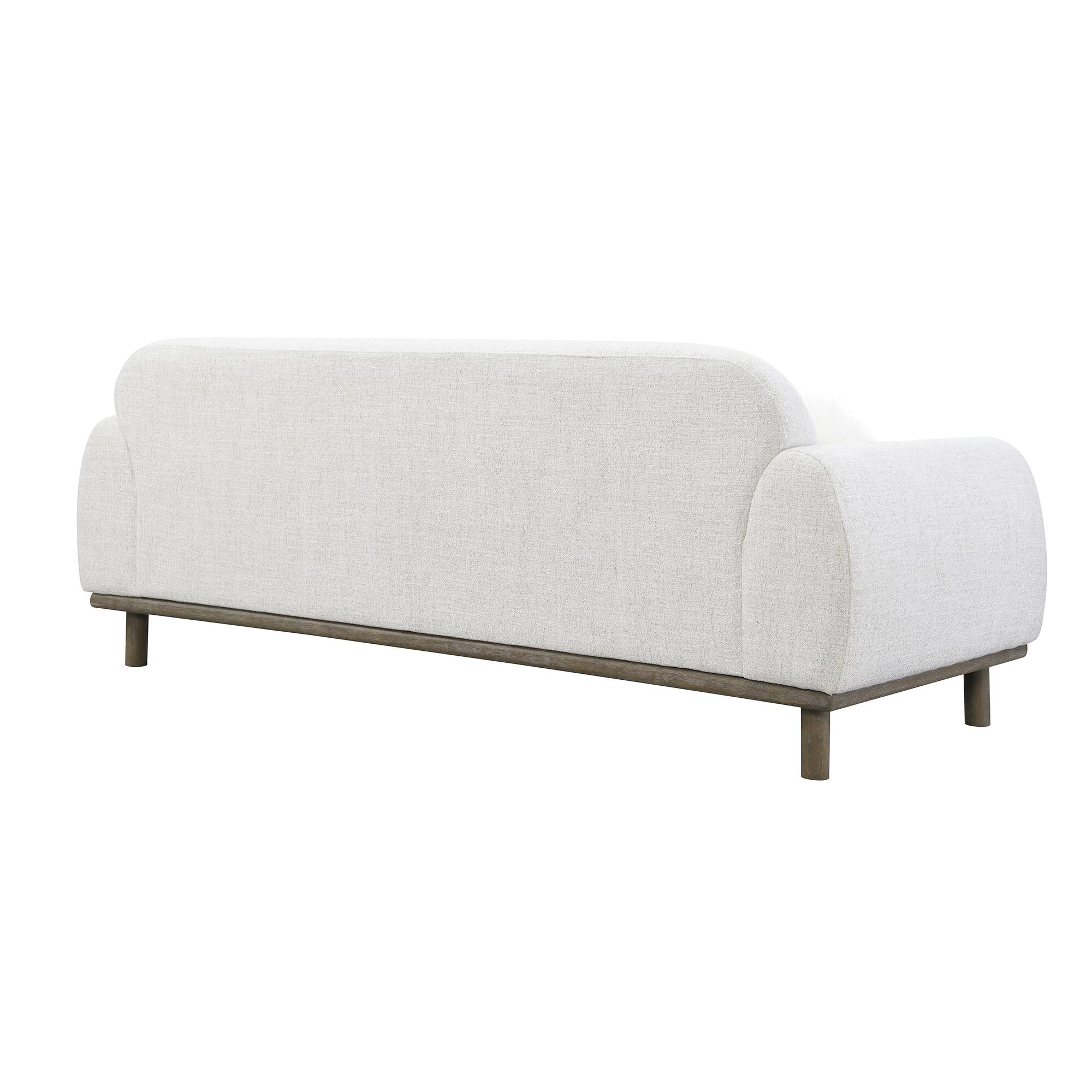 Alt View 2. Parrot Uncle - Cozy Bench-Style Sofa with Soft Cushioning and Plush Accent Pillows Ideal for Family Room or Lounge - Oat.