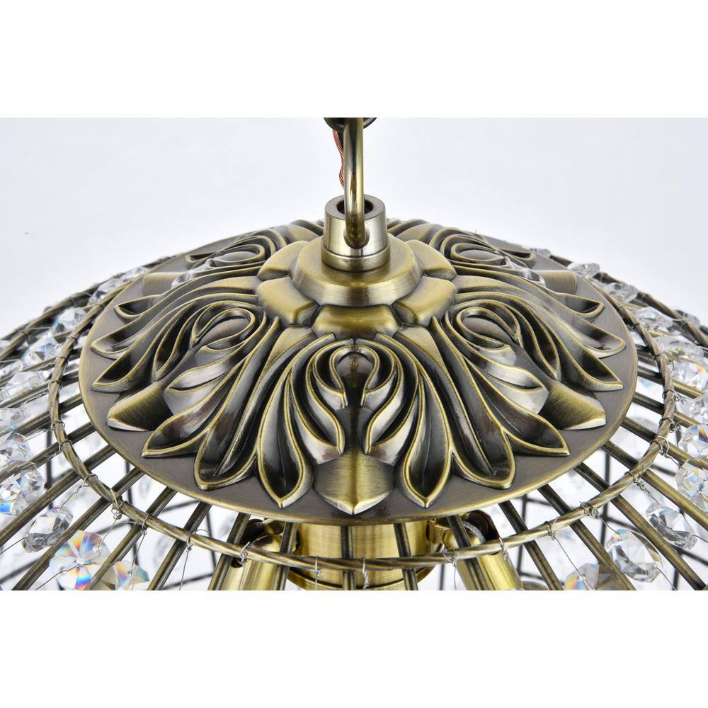 Alt View 1. Living District - Earlene 3 light 16 inch antique bronze pendant - Antique Bronze.