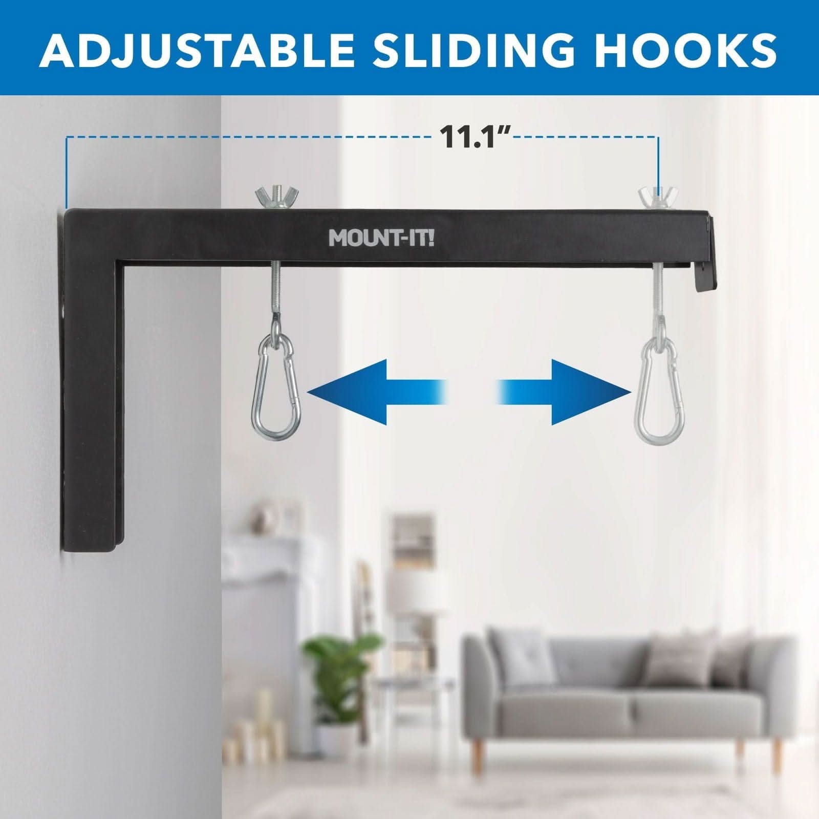 ADJUSTABLE SLIDING HOOKS  
11.1"  
MOUNT-IT!