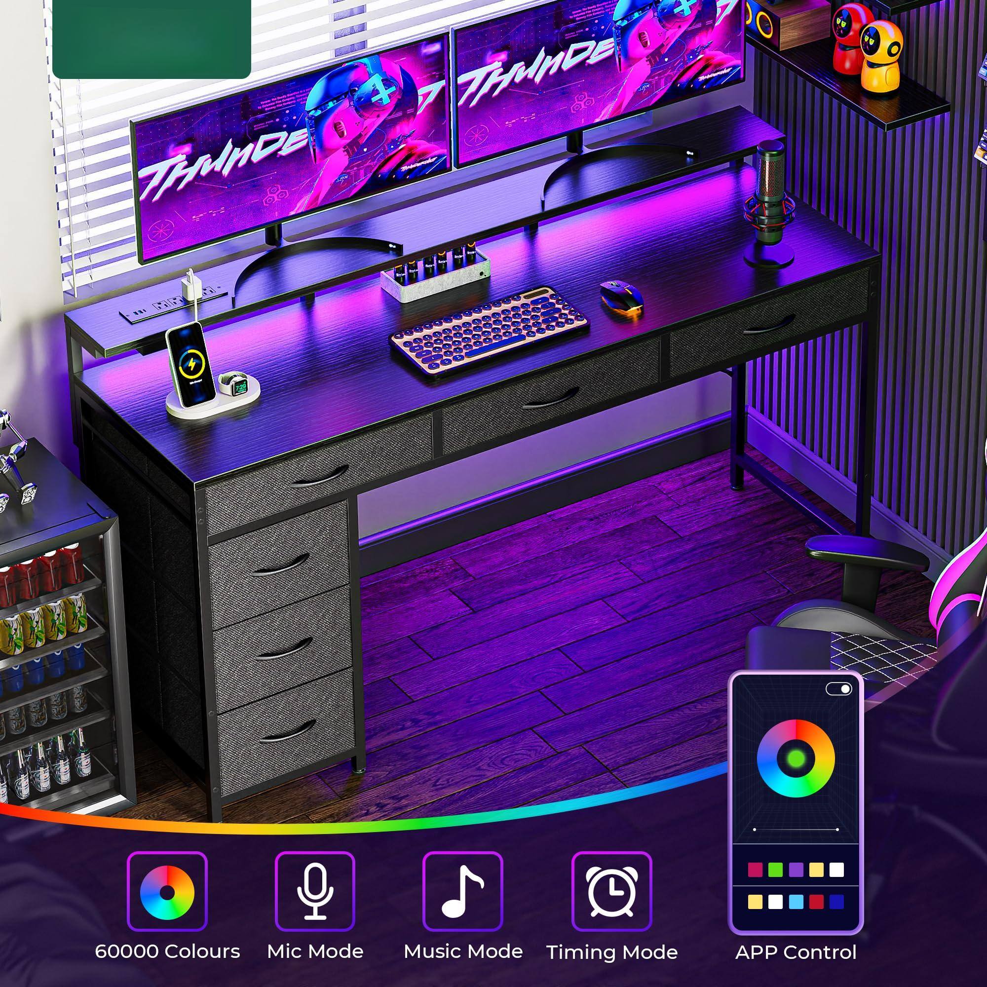 Sure, here is the corrected and grouped text:

- **60000 Colours**
- **Mic Mode**
- **Music Mode**
- **Timing Mode**
- **APP Control**