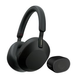 Sony - WH-1000XM5 Wireless Over-Ear Headphones (Black) with Bluetooth Speaker