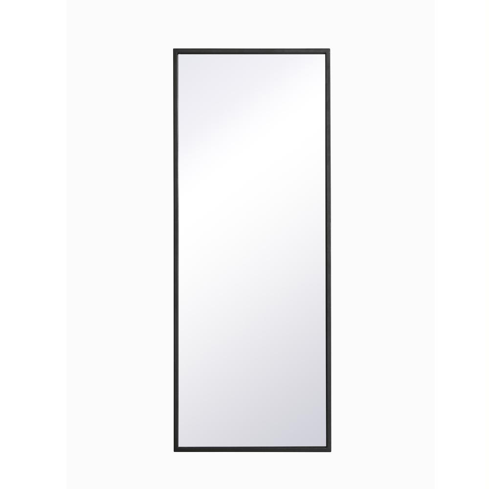 Alt View 1. Elegant Decor - Metal frame rectangle mirror 14 inch in Black - Black.