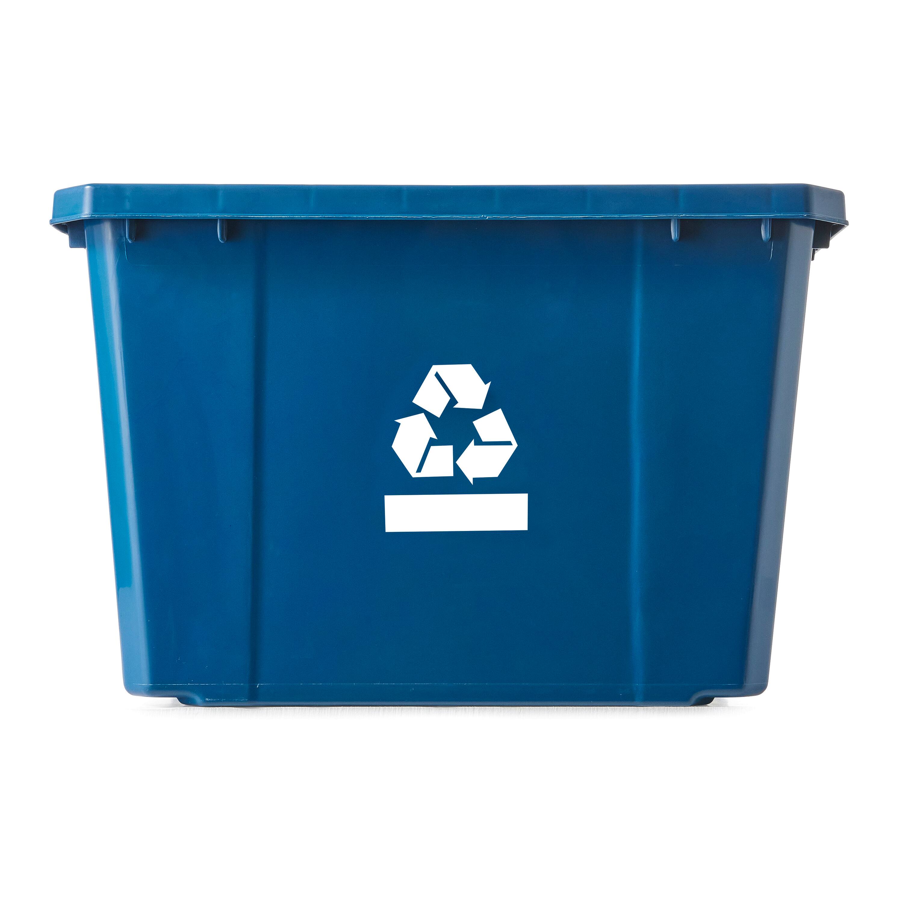 Alt View 8. Gracious Living - Gracious Living Medium Curbside Blue Box Plastic 17 Gallon Home Recycling Bin - Blue.