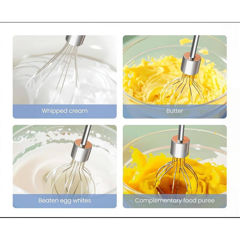 - Whipped cream
- Butter
- Beaten egg whites
- Complementary food puree