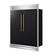 Angle. Forno Appliances - 60 in. Wide Maderno 27.2 Cu. Ft. Built-In Side-by-Side Convertible Refrigerator/Freezer with Decorative Grill - Black.