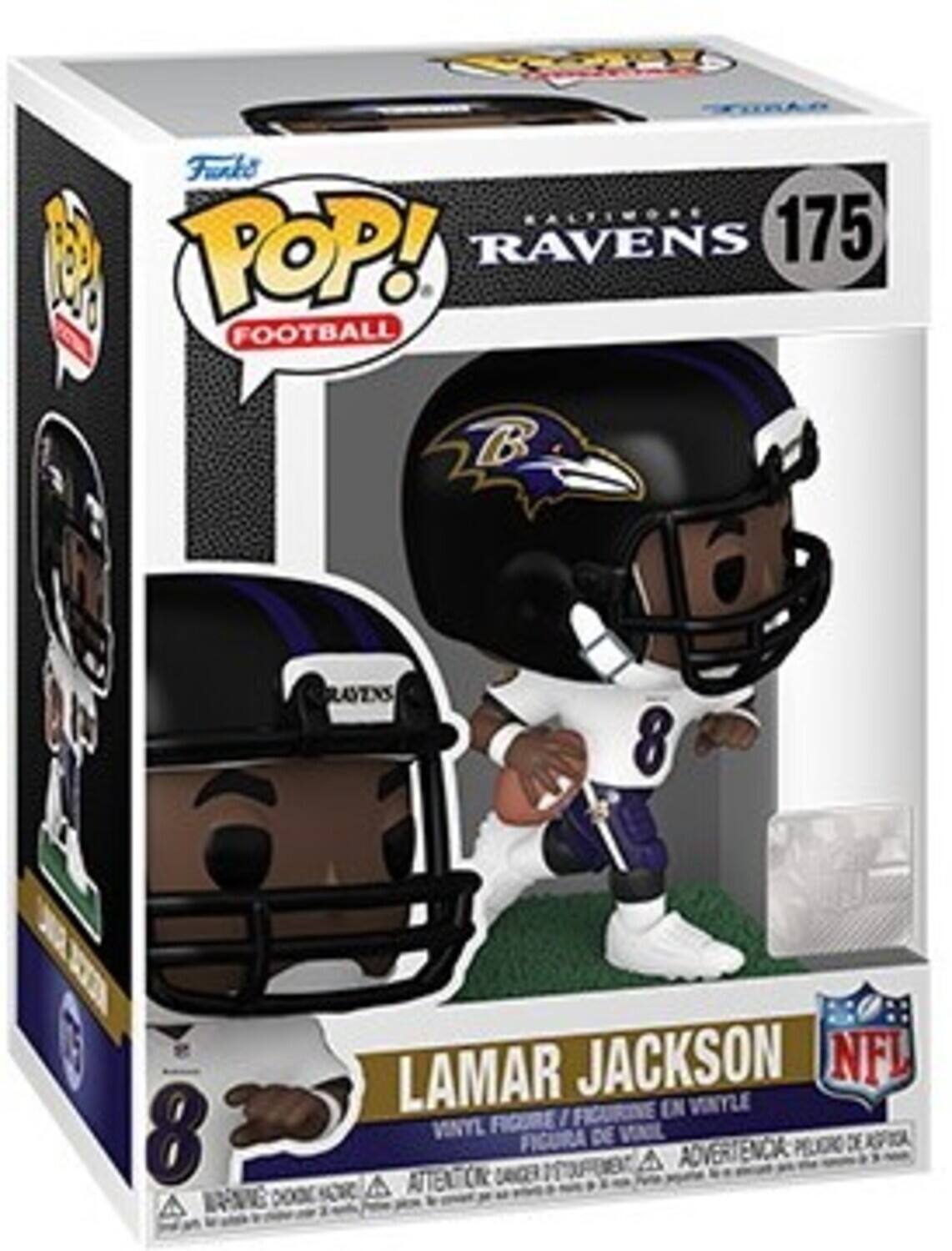 Funke POP! FOOTBALL  
RAVENS 175  
LAMAR JACKSON  
VINYL FIGURE / FIGURINE EN VINYLE / FIGURA DE VINIL  
NFL