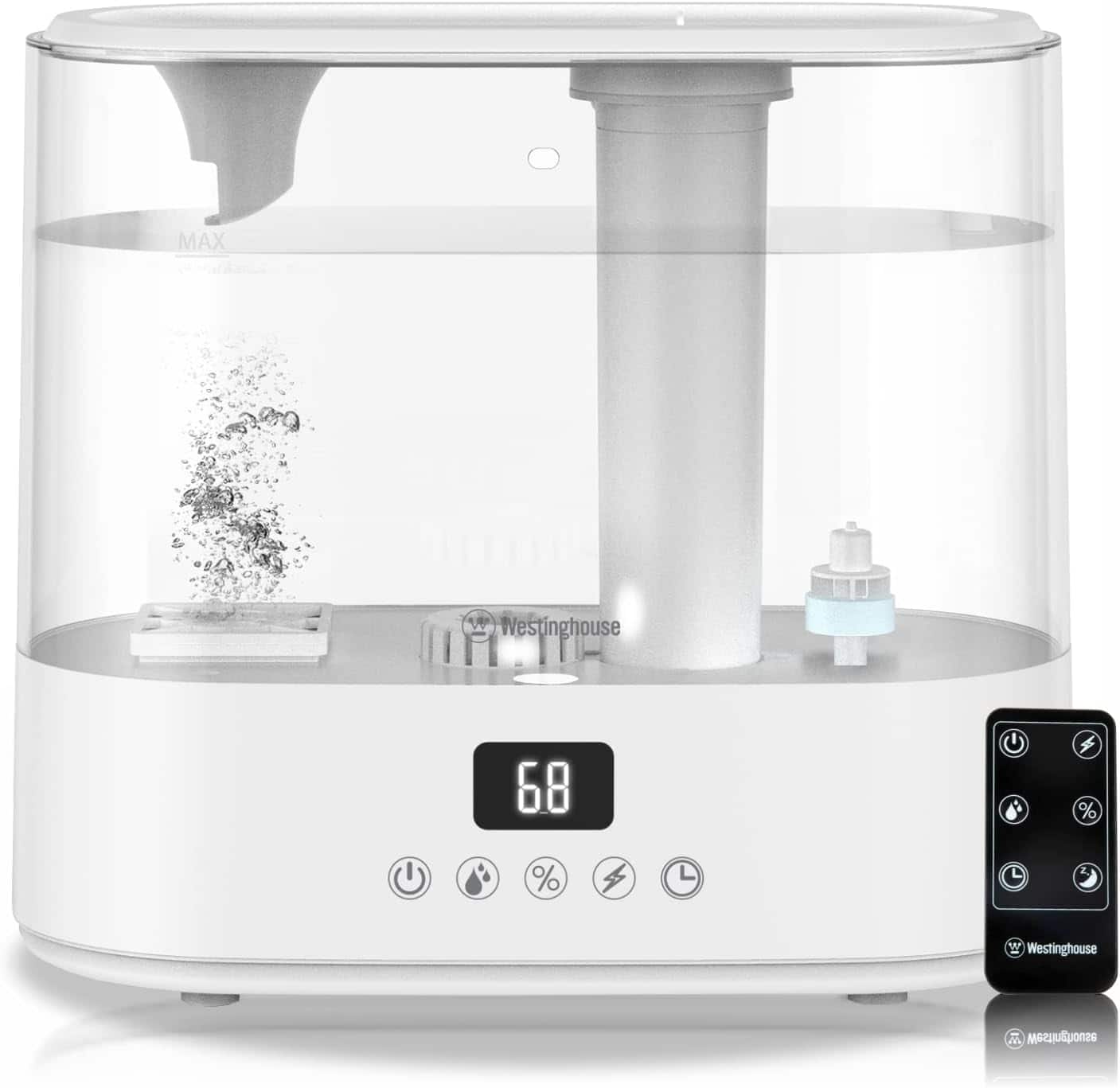 Westinghouse - Humidifier and Air Purifier all in one combo with Smart Humidity Sensor Control - White