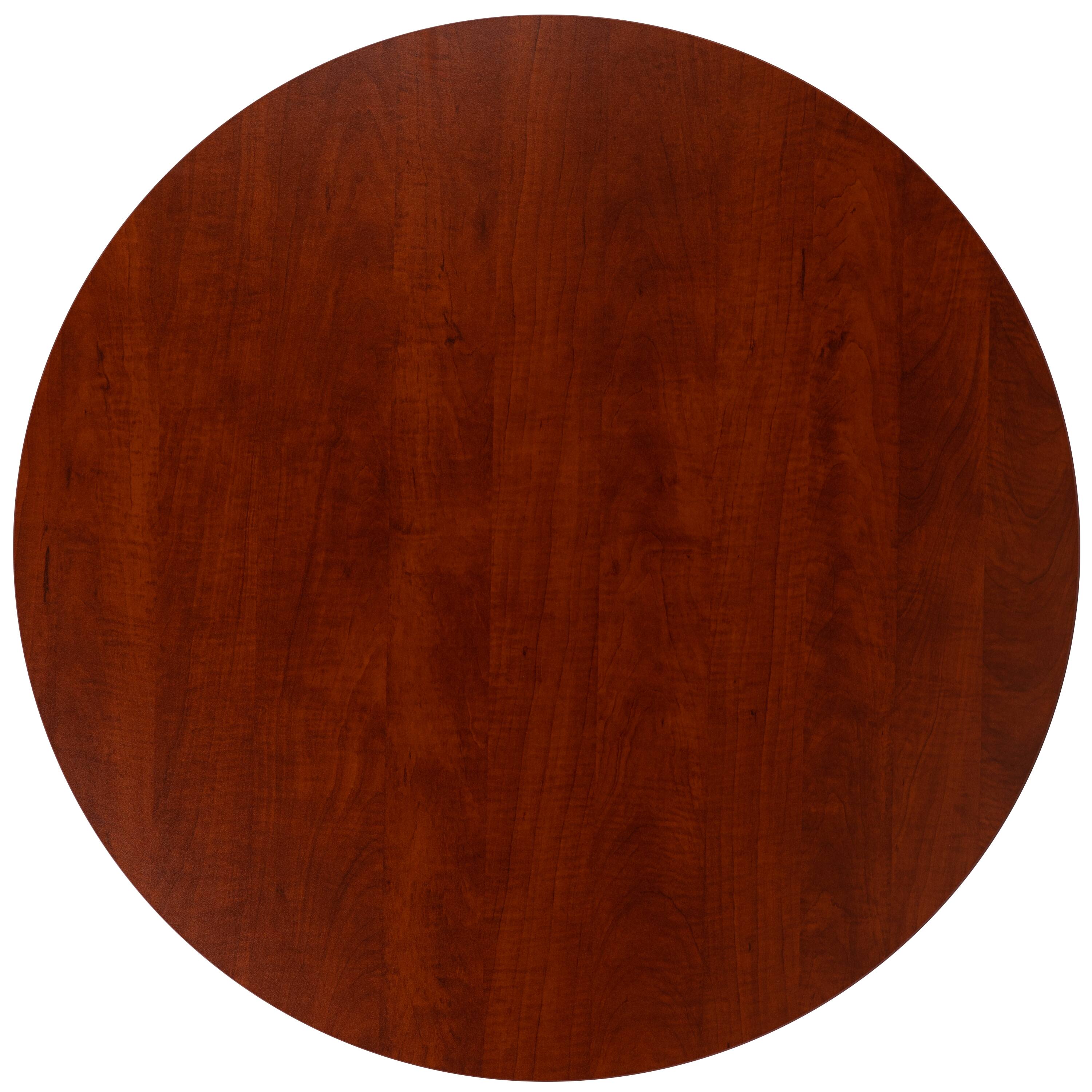 Alt View 5. Emma + Oliver - 36" Round Multi-Purpose Conference Table - Meeting Table for Office - Cherry.