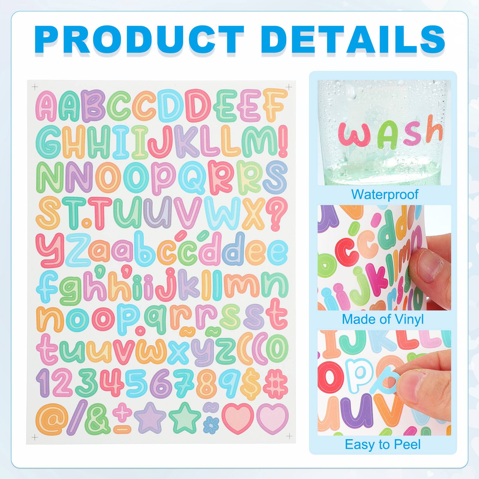 PRODUCT DETAILS

AABCCDDEEF GHHIIJKLLM! WAsh NNOOPQRRS Waterproof STTUUVWX? YZaabccddee fghhiijkllmn oopqrrsst jk Made of Vinyl tuuvwxyzclo CCO JUKL 123456789$ oP6 @/&t uv + Easy to Peel