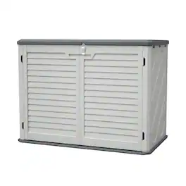 Mondawe - 28 Cu.ft HDPE Plastic Storage Shed with Removable Shelf - White