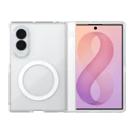 Front. ZAGG - Crystal Palace Snap Case for Samsung Galaxy Z Fold8 - Clear.