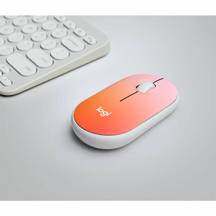 Alt View 1. Logitech - Logitech M340 Mouse - Optical - Wireless - 32.81 ft - Radio Frequency - 2.40 GHz - Tropical Sunrise - USB Type A - 1000 - Tropical Sunrise.