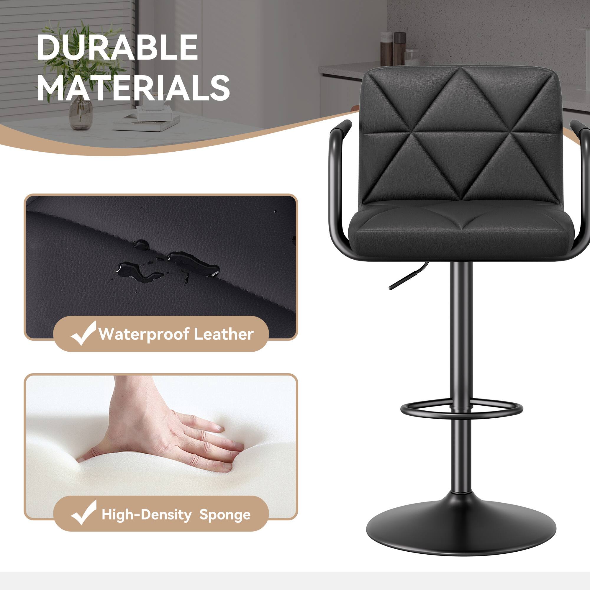 DURABLE MATERIALS

- Waterproof Leather
- High-Density Sponge