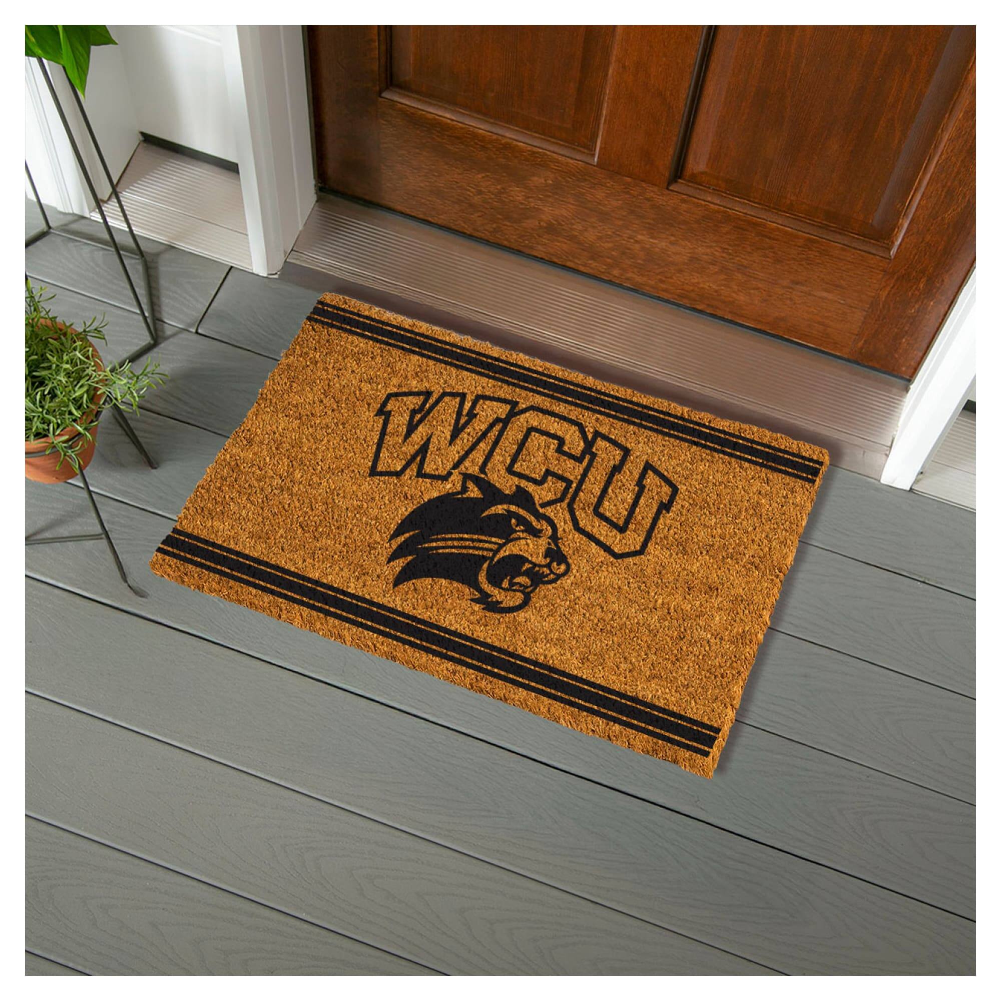 Alt View 1. Evergreen Enterprises - Western Carolina Catamounts 28" x 16" Primary Logo Outdoor Coir Entryway Mat - Multicolor.