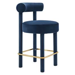Toulouse Performance Velvet Counter Stool by Modway - Yellow