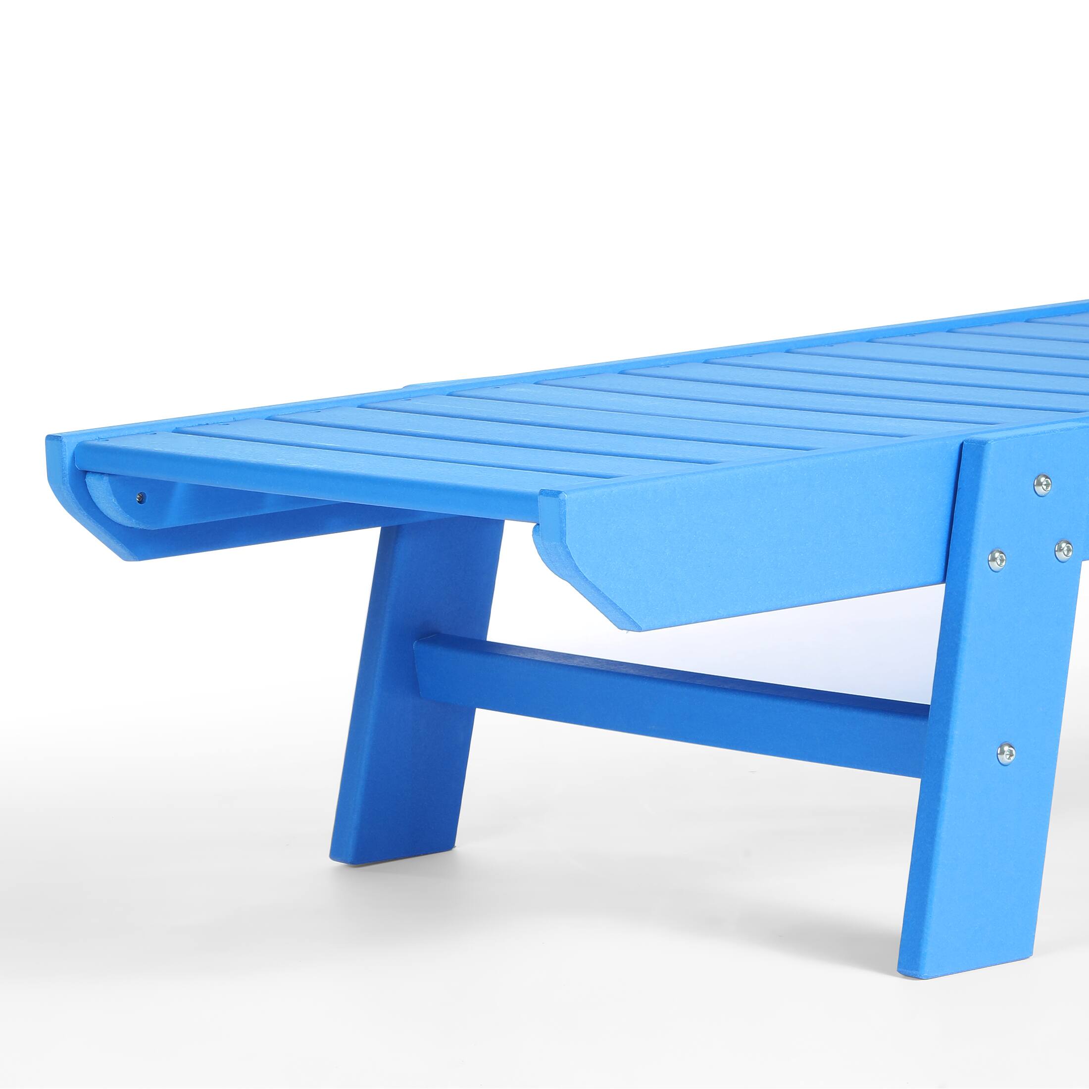 Alt View 4. WestinTrends - WestinTrends Malibu Poly Reclining Chaise Lounge - Pacific Blue.