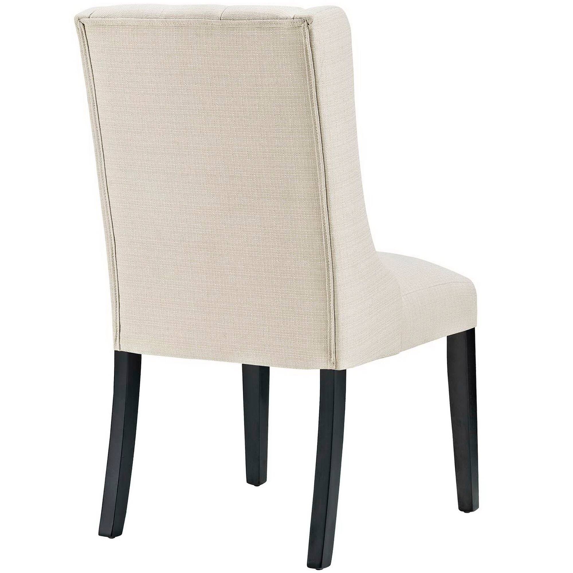 Back. Modway - Baronet Fabric Dining Chair Set of 4 by Modway - Brown.