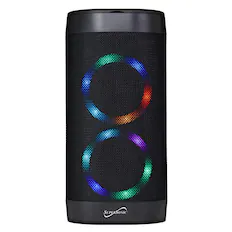 Front. Supersonic - Super Sonic Soundlight+ Bluetooth Rechargeable Portable Speaker in Black.