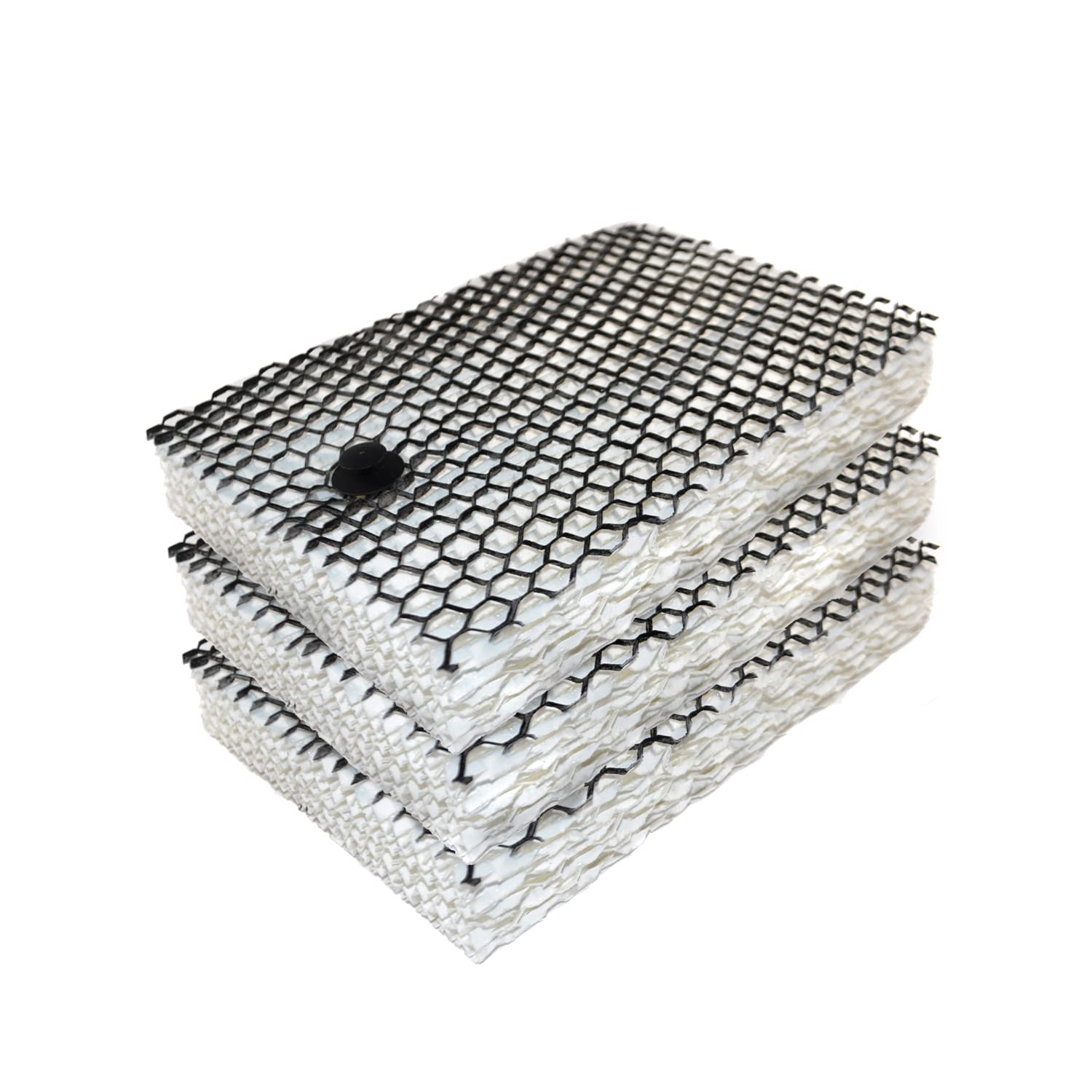 Front. HQRP - 3-Pack Humidifier Wick Filters Type E for Sunbeam SF235, SCM630, SCM631, SCM7809, Holmes HWF100.