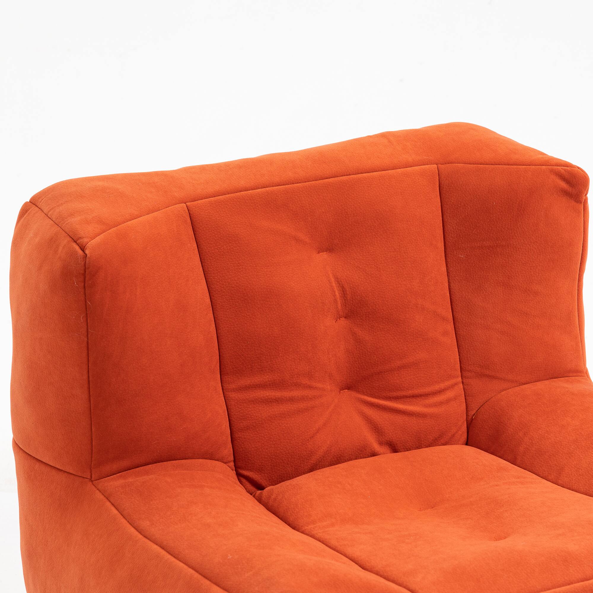 Alt View 7. GOODSILO - Premium Memory Foam Bean Bag Chair with Ottoman - Ultra Soft Velvet Lounger for Living Room and Bedroom Comfort - Red.