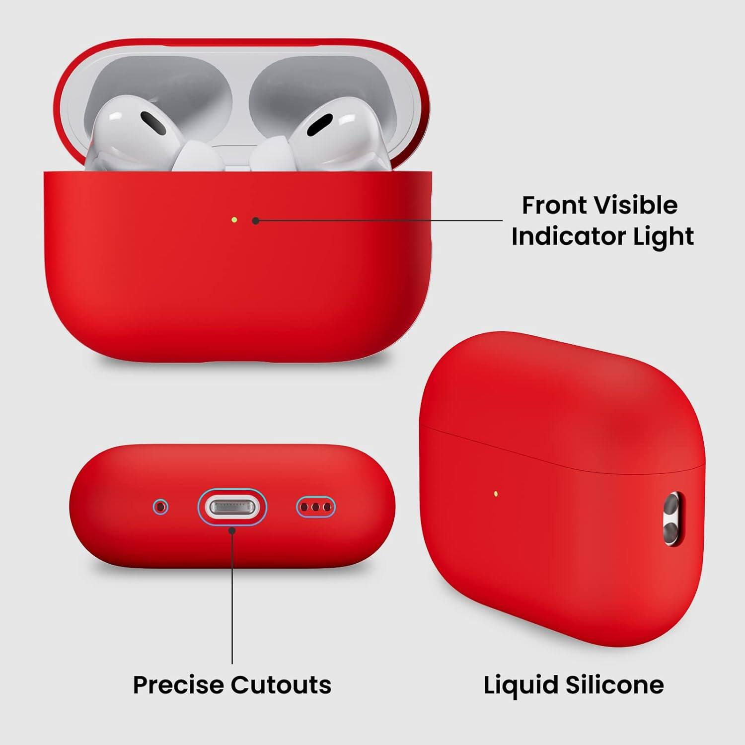 Front Visible Indicator Light, Precise Cutouts, Liquid Silicone